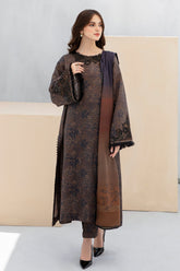 BAROQUE - 3PC KHADDAR PRINTED SHIRT WITH KHADDAR PRINTED DUPATTA AND TROUSER - HZG1408